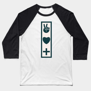 Peace Love and Positivity (PLP) Logic Baseball T-Shirt